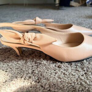 Charles & Keith - Baby pink bow (not high) high heel